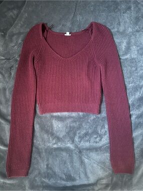 Garage knitted burgundy sweater